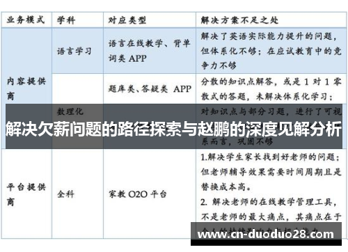 解决欠薪问题的路径探索与赵鹏的深度见解分析